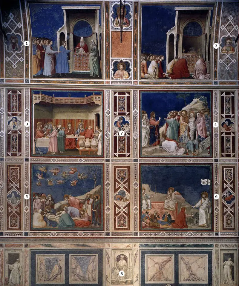 Location within the Scrovegni Chapel Giotto